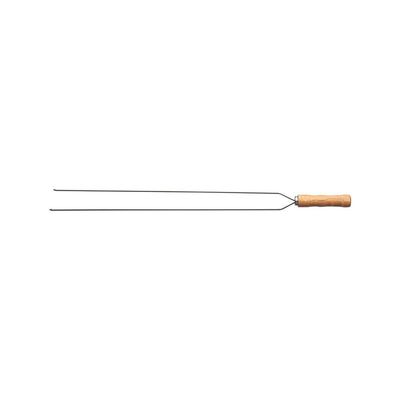 Espeto Duplo Para Churrasco Tramontina Com Lâmina Em Aço Inox E Cabo De Madeira 75 Cm Tramontina