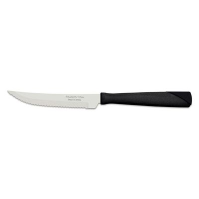 Faca Para Churrasco 4" Tramontina New Kolor Em Aço Inox E Cabo Preto Tramontina