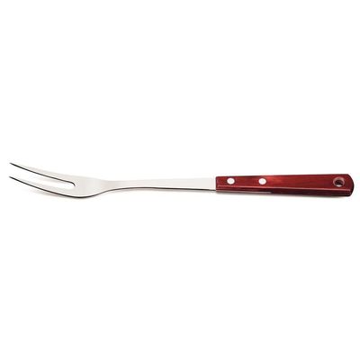 Garfo Trinchante Tramontina Em Aço Inox E Cabo Madeira Polywood Vermelho Tramontina