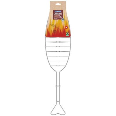 Grelha Tramontina Churrasco Em Aço Inox 71,3 X 16,5 Cm Tramontina