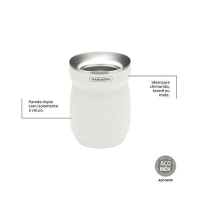 Cuia Térmica Tramontina Branca 240 Ml Tramontina