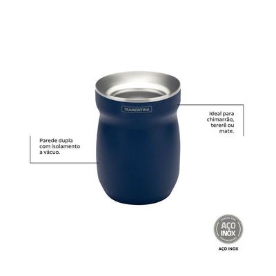 Cuia Térmica Tramontina Azul 240 Ml Tramontina