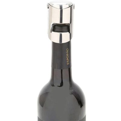 Tampa De Pressão Para Champagne Prata