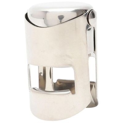 Tampa De Pressão Para Champagne Prata