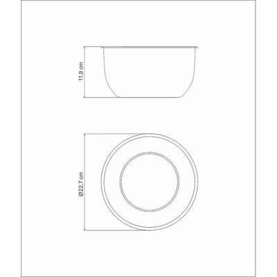 Recipiente Tramontina Cucina Sem Tampa Em Aço Inox Preparar E Servir 20 Cm 3 L Tramontina