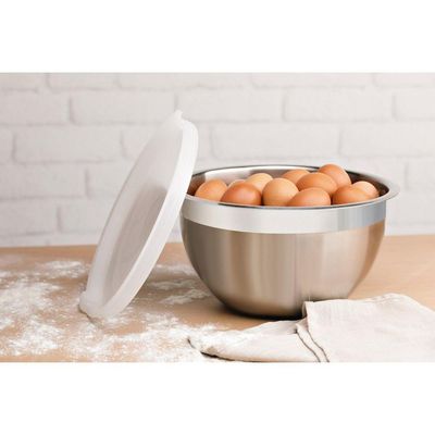 Recipiente Tramontina Cucina Em Aço Inox Com Tampa Plástica Preparar E Servir 20 Cm 3 L Tramontina