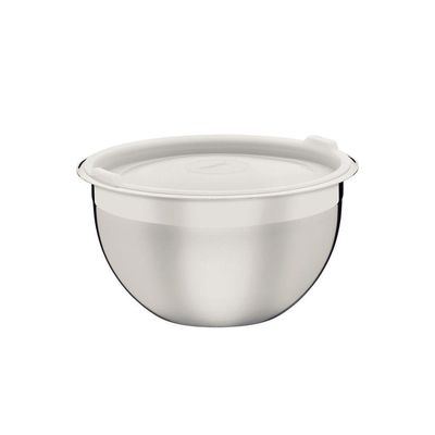 Recipiente Tramontina Cucina Em Aço Inox Com Tampa Plástica Preparar E Servir 20 Cm 3 L Tramontina