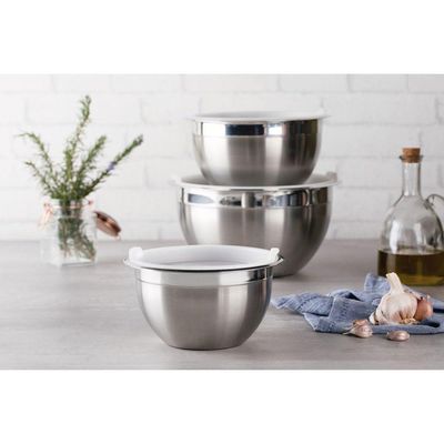Recipiente Tramontina Cucina Em Aço Inox Com Tampa Plástica Preparar E Servir 20 Cm 3 L Tramontina